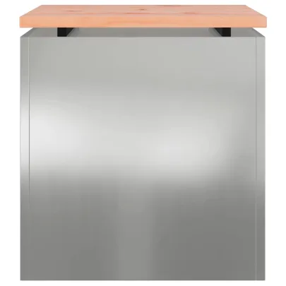 Bancă Grădină Argintiu Oțel Galvanizat 40x40x43 cm