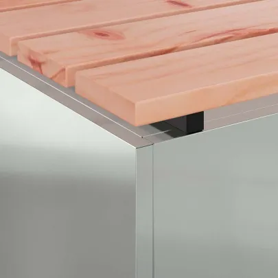 Bancă Grădină Argintiu Oțel Galvanizat 40x40x43 cm