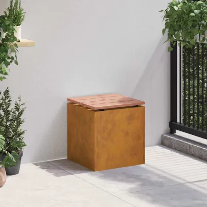 Bancă Grădină Rustică 40x40x43 cm - Oțel Rezistent