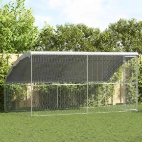 Cușcă Pui Oțel Galvanizat 400x200x198.5cm - Livrare Gratuită