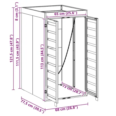 Depozit Coșuri 240L cu Acoperiș | Livrare Gratuită