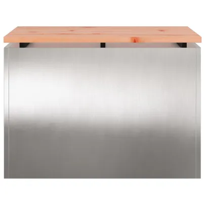 Bancă Grădină Argintiu Oțel Inoxidabil 60x40 cm