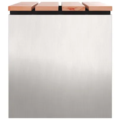 Bancă Grădină Argintiu Oțel Inoxidabil 60x40 cm