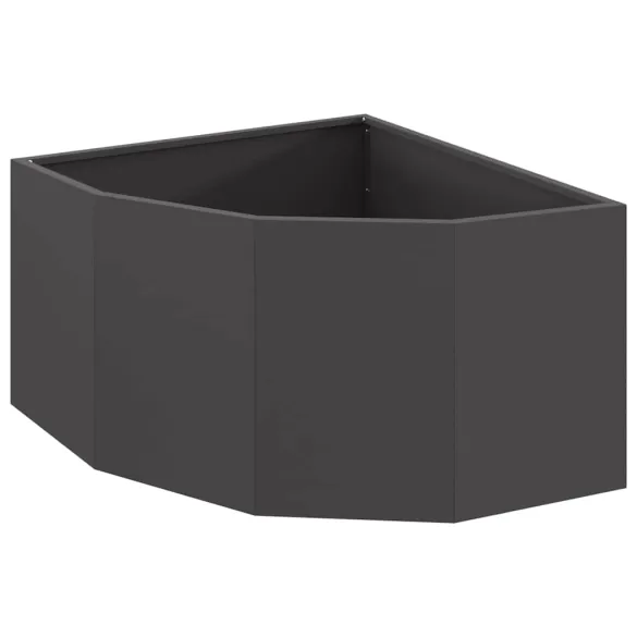 Ghiveci de Colț Negru 60x60 cm Oțel | Livrare Gratuită Ghiveci de Colț Negru 60x60 cm Oțel | Livrare Gratuită
