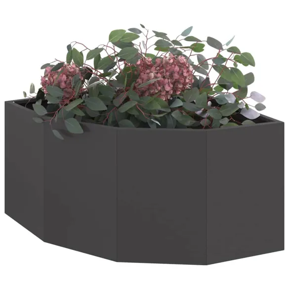 Ghiveci de Colț Negru 60x60 cm Oțel | Livrare Gratuită Ghiveci de Colț Negru 60x60 cm Oțel | Livrare Gratuită