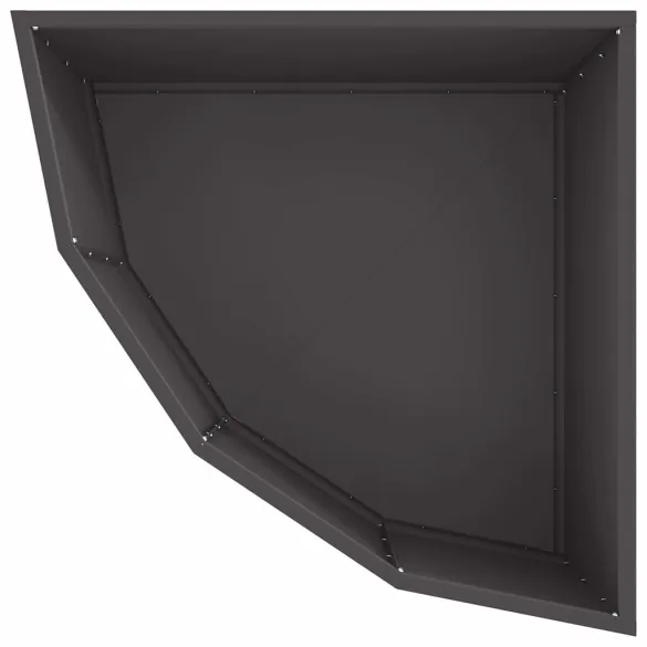 Ghiveci de Colț Negru 60x60 cm Oțel | Livrare Gratuită Ghiveci de Colț Negru 60x60 cm Oțel | Livrare Gratuită