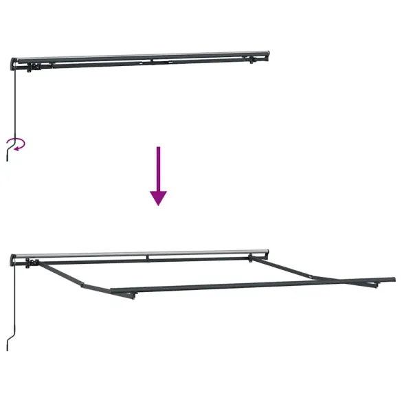 Cortină Retractabilă Manuală Multicolor 300x250 cm