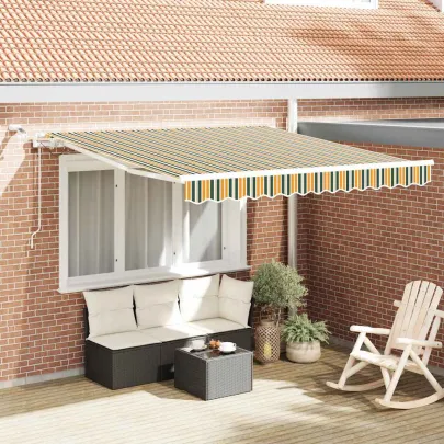 Cortină Retractabilă Verde și Galben 300x250 cm