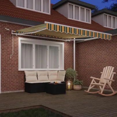 Cortină Retractabilă Verde și Galben 300x250 cm