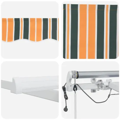 Cortină Retractabilă Verde și Galben 300x250 cm