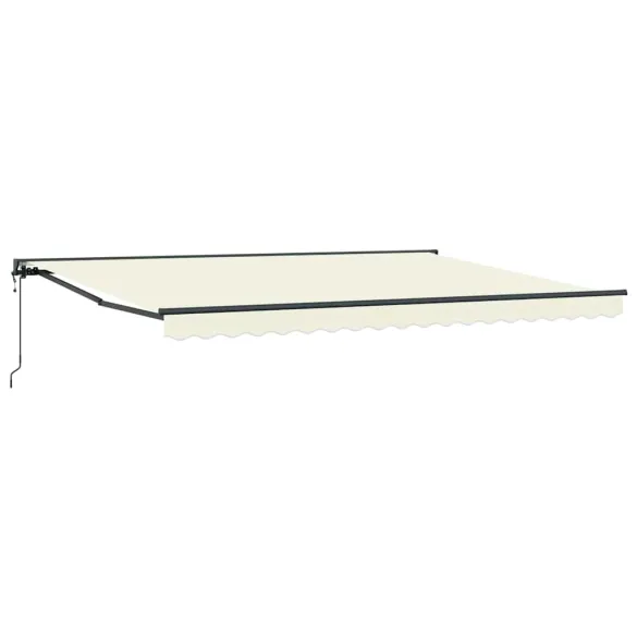Cortină Retractabilă Crem 450x300 cm cu Telecomandă