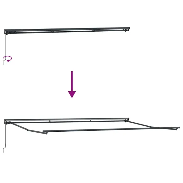 Cortină Retractabilă Manuală Crem 500x300 cm - Livrare Gratuită