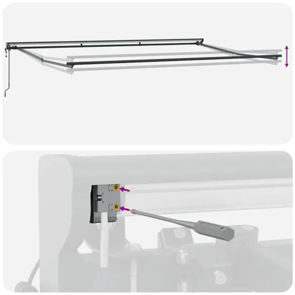 Cortină Retractabilă Crem 500x300 cm - Control Telecomandă
