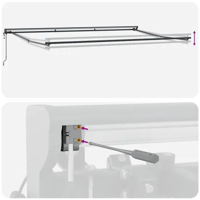 Cortină Retractabilă Crem 500x300 cm - Control Telecomandă