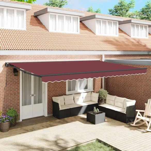 Cortină Retractabilă Manuală Roșu Burgund 500x300 cm