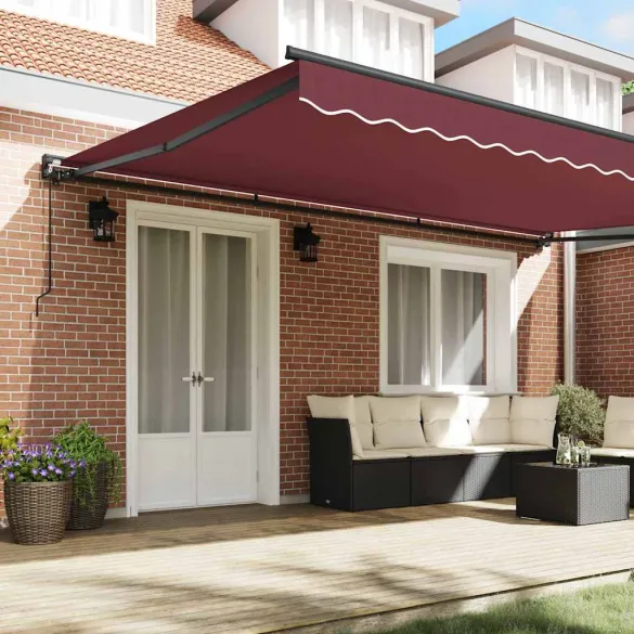 Cortină Retractabilă Manuală Roșu Burgund 500x300 cm