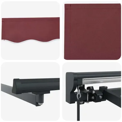 Cortină Retractabilă Manuală Roșu Burgund 500x300 cm