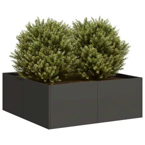 Jardinieră Oțel Negru 80x80x30 cm - Livrare Gratuită