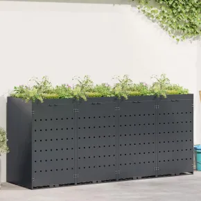 Sistem Depozitare 4 Ghene Wheelie Antracit - Acoperiș Grădină