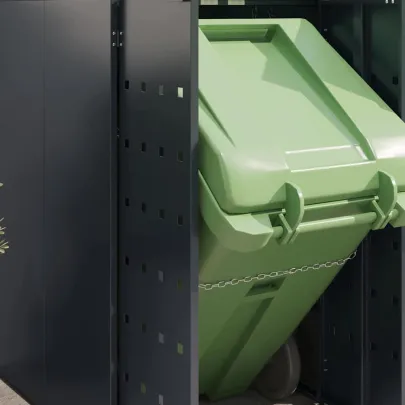 Sistem Depozitare 4 Ghene Wheelie Antracit - Acoperiș Grădină