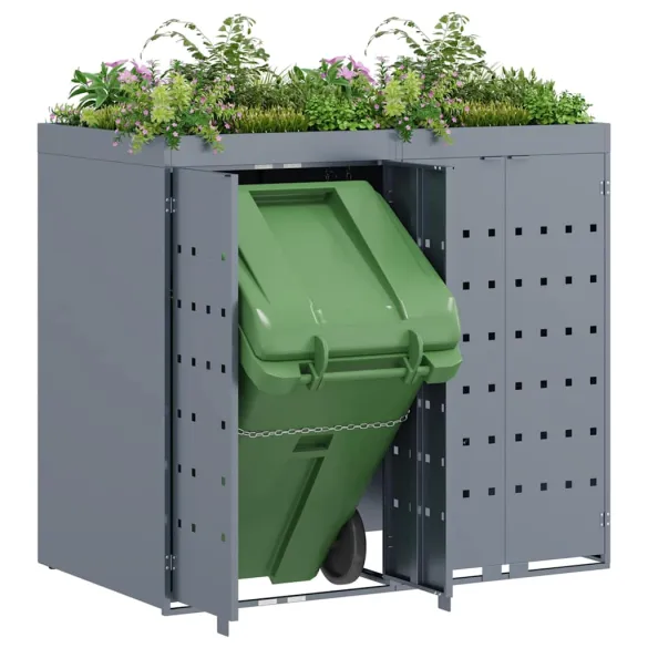 Sistem Depozitare 2 Ghene Wheelie cu Acoperiș Grădină