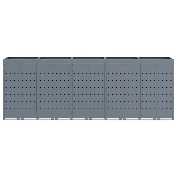 Sistem Depozitare 5 Ghene Wheelie Gri cu Acoperiș