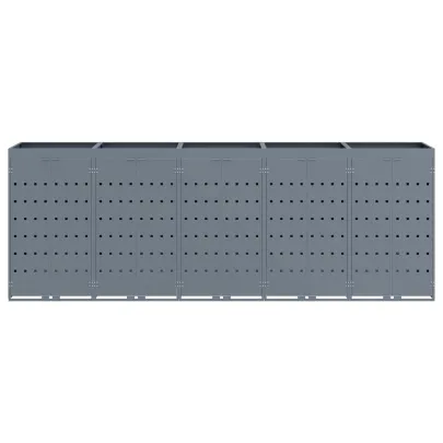 Sistem Depozitare 5 Ghene Wheelie Gri cu Acoperiș