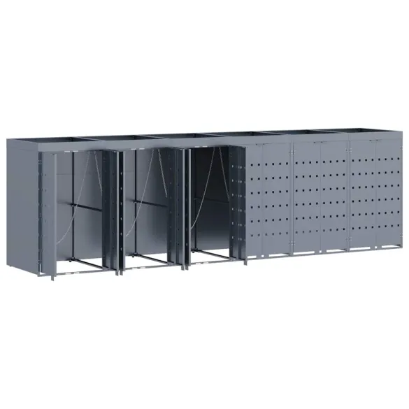 Sistem Depozitare 6 Ghene Wheelie Gri | Acoperiș Grădină