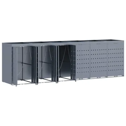 Sistem Depozitare 6 Ghene Wheelie Gri | Acoperiș Grădină