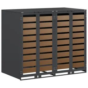 Depozit 3 Pubele Wheelie Antracit | Organizare Gunoi Exterior 2