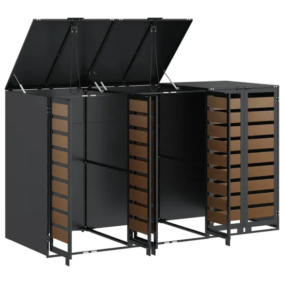 Depozitare Pubele Wheelie Antracit - 3 Containere