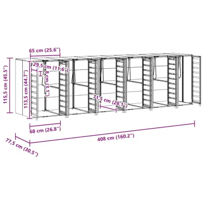 Depozitare Pubele Wheelie Antracit - 3 Containere