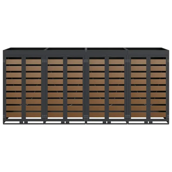 Depozitare Pubele Wheelie Antracit | Organizare Gunoi Exterior