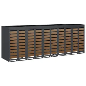 Depozit 3 Pubele Wheelie Antracit | Organizare Gunoi Exterior 2