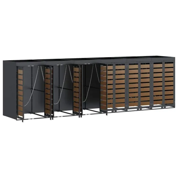 Depozitare Pubele Wheelie Antracit - 3 Containere