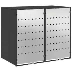 Depozit Pubele Wheelie Antracit | 3 Compartimente 2