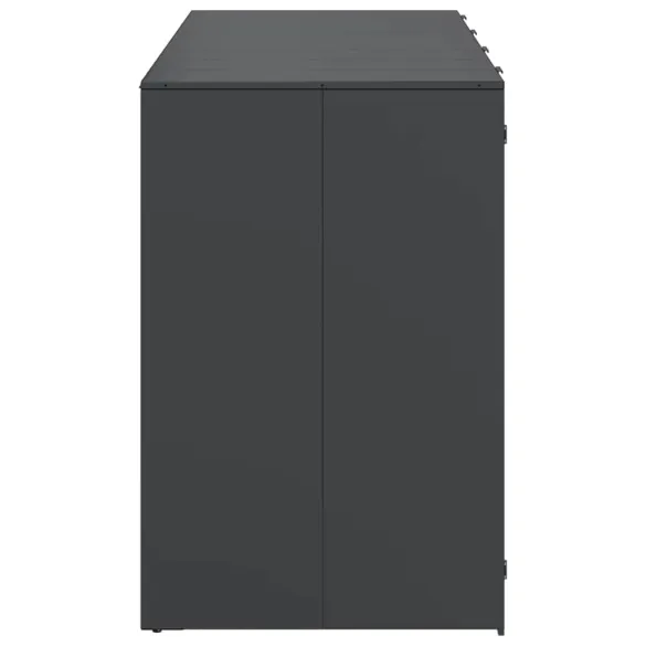 Depozit 3 Pubele Wheelie Antracit | Organizare Gunoi Exterior