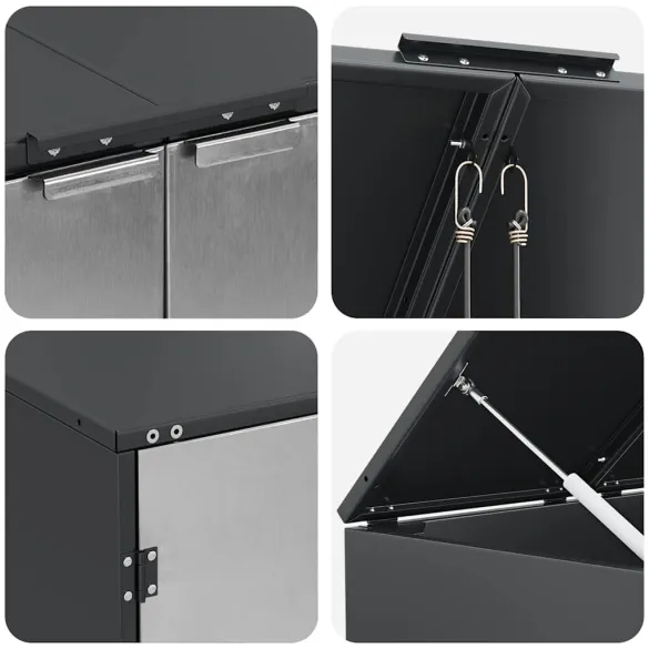 Depozitare Pubele Wheelie Antracit - 3 Containere