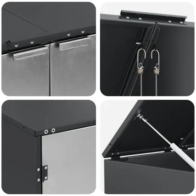 Depozitare Pubele Wheelie Antracit - 3 Containere