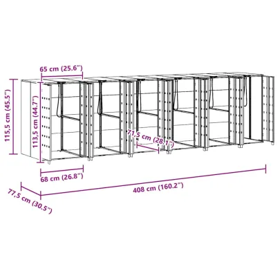 Depozit Pubele Wheelie Antracit - 3 Containere Exterior