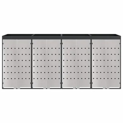 Depozitare Pubele Gunoi Exterior Antracit | 3 Containere