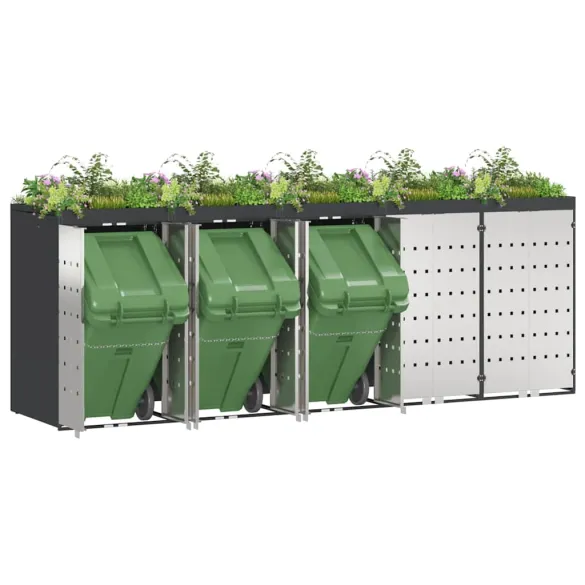 Depozitare Pubele Wheelie Antracit - 3 Containere