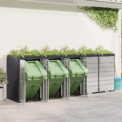 Depozitare Pubele Wheelie Antracit - 3 Containere