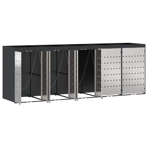 Depozitare Pubele Wheelie Antracit - 3 Containere