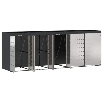 Depozitare Pubele Wheelie Antracit - 3 Containere