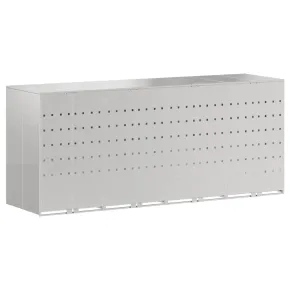 Depozit pentru 3 Pubele Wheelie, Argintiu | Organizare Gunoi 2