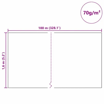 Fleece Protecție Plante Împotriva Înghețului - 100x1.6m