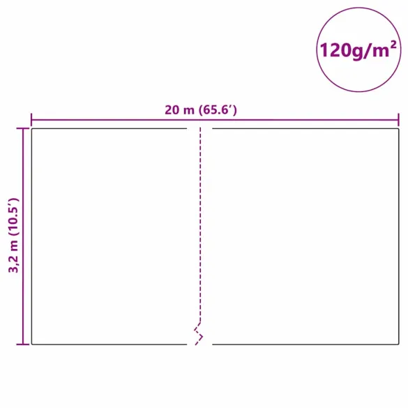 Fleece Protecție Plante împotriva Înghețului Bej 20x3.2m