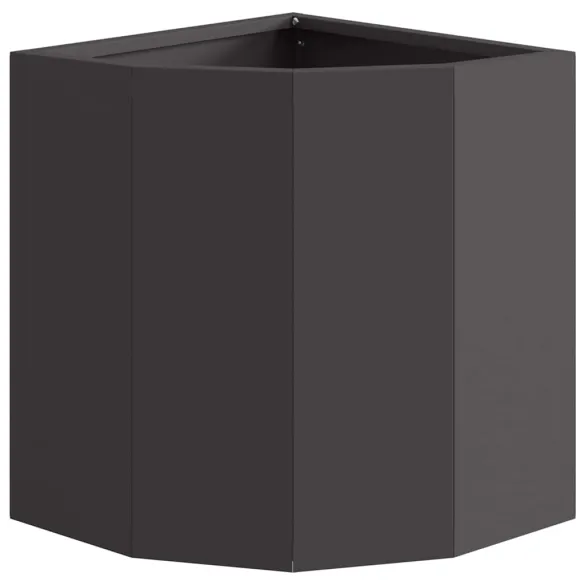 Ghiveci Colț Negru Oțel 30x30x35 cm - Livrare Gratuită