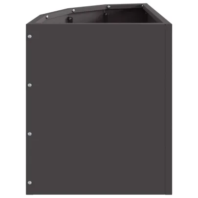 Ghiveci Colț Negru Oțel 30x30x35 cm - Livrare Gratuită